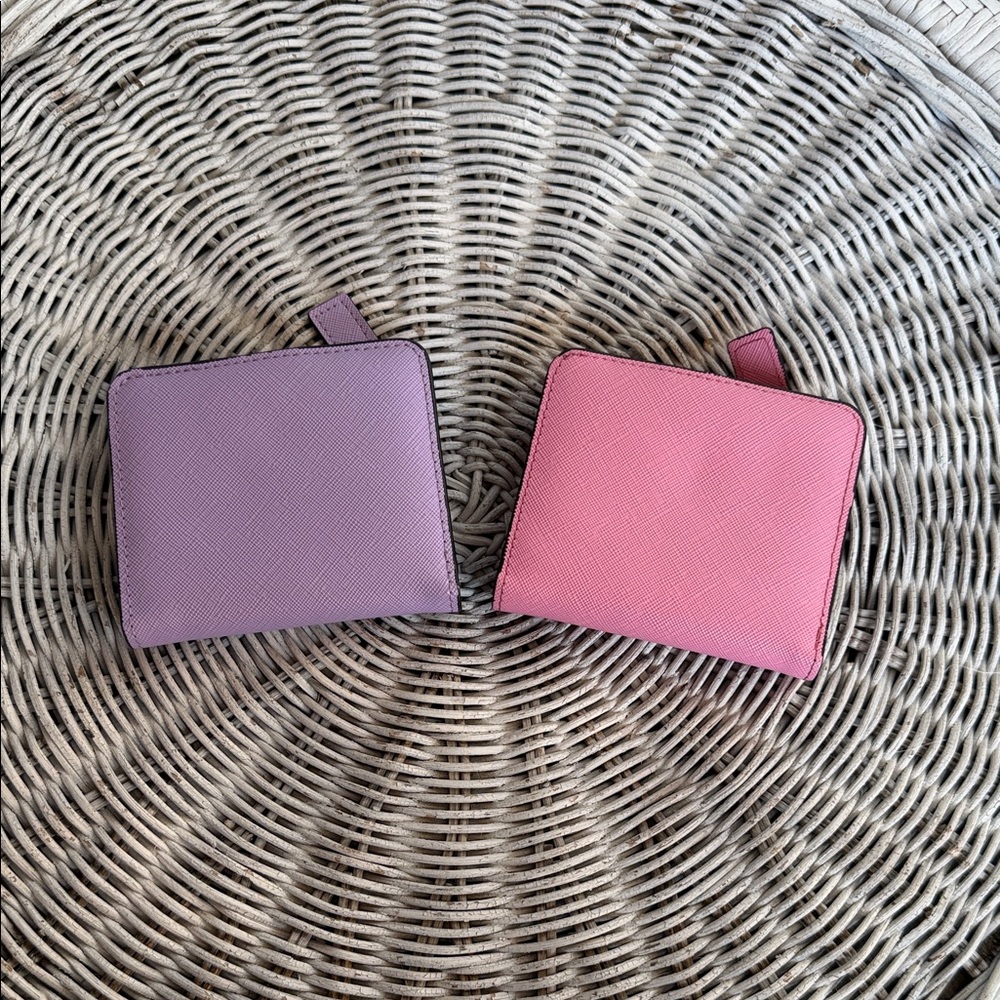 Set of 2 Pink and Purple Women's Wallet Set